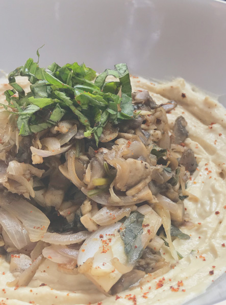 Zaatar Mushrooms with Hummus